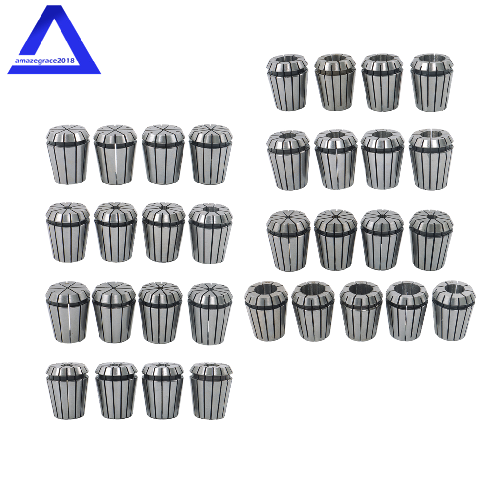 Accurate ER32 Collet 45Pcs Set by 16th and 32nd & Metric 2-20mm for CNC Milling-image