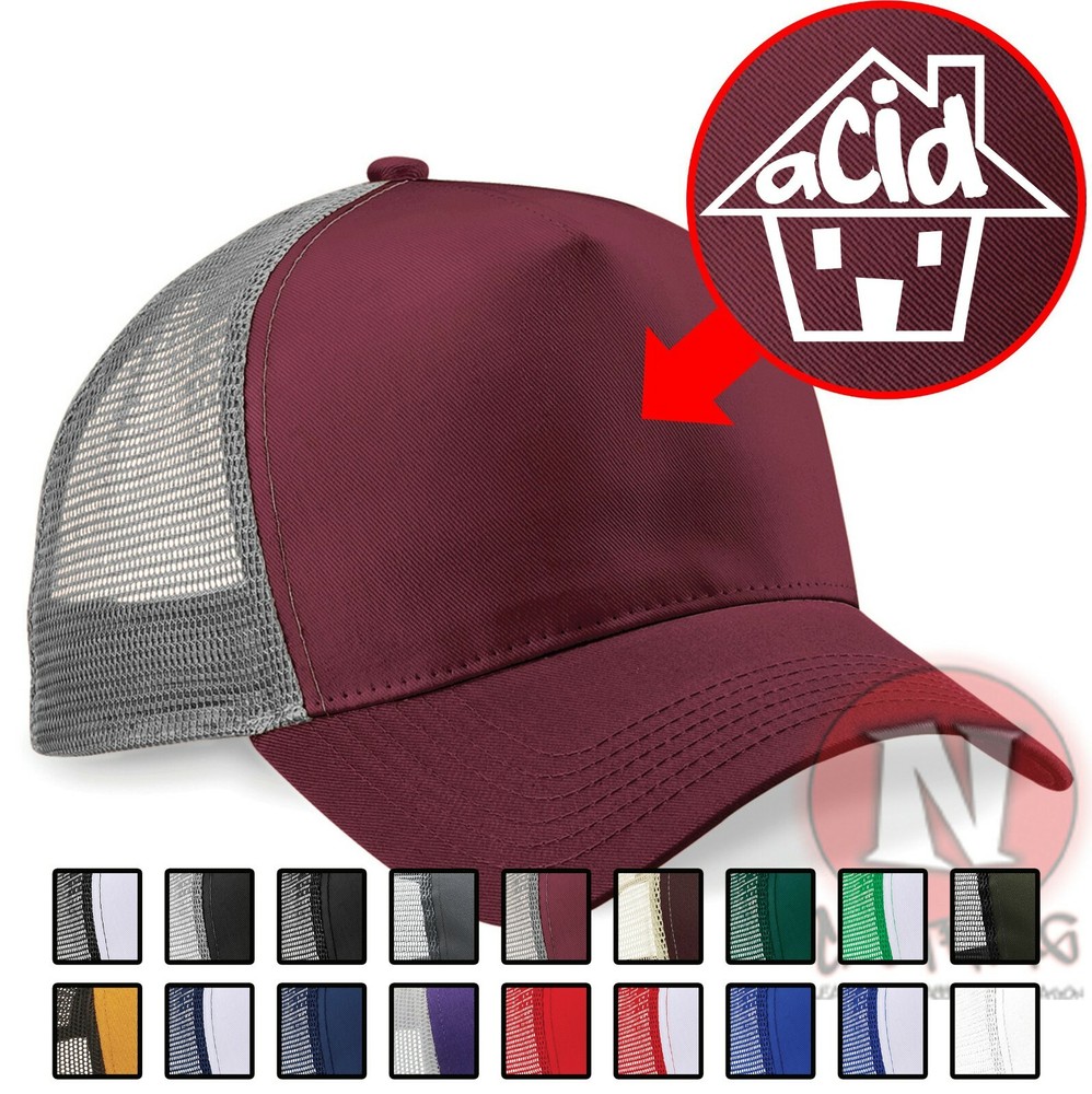 Acid house trucker cap retro clubbing edm old school rave Ibiza music DJ Rave-image