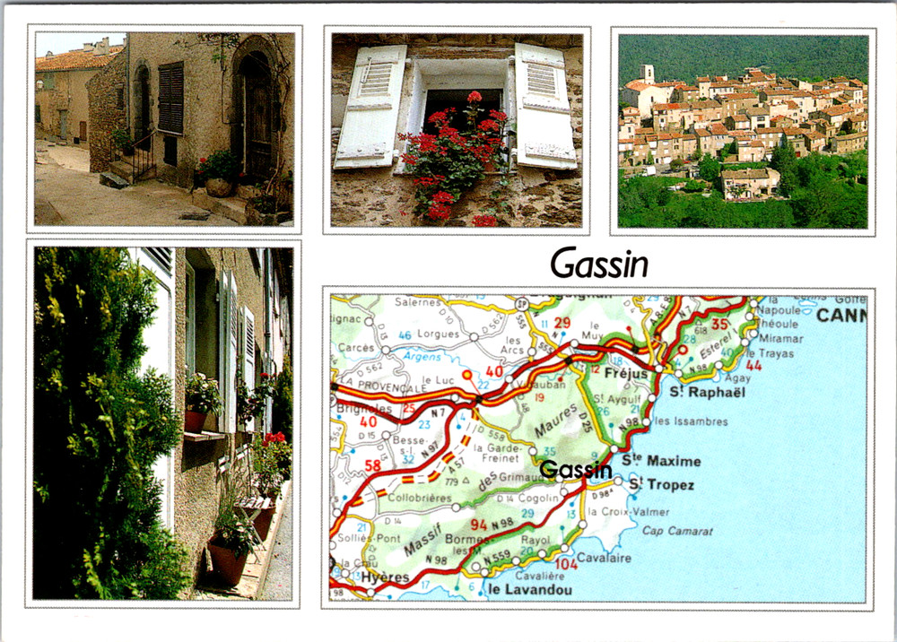 Vintage Postcard Streets And Views Gassin France