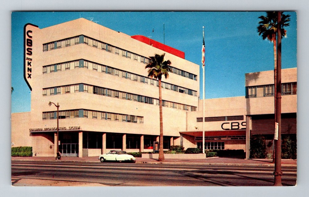 Hollywood, CA-California, CBS Columbia Broadcasting System Vintage Postcard