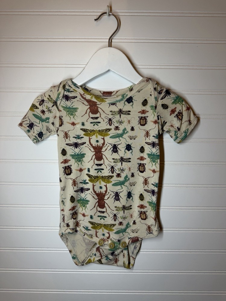 Kate Quinn Baby Bodysuit 6-12 Months Bug Print Modal Spandex Blend