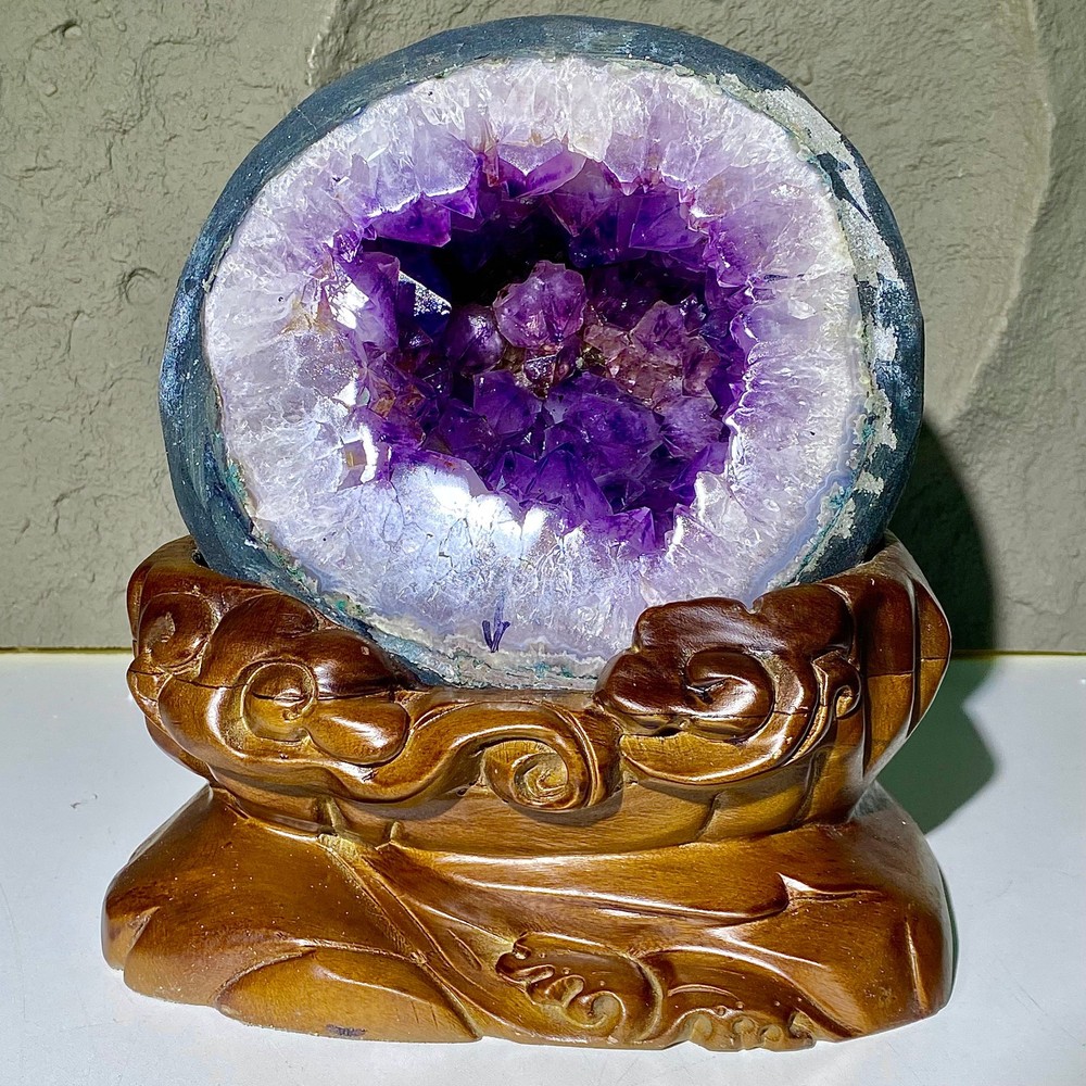 Natural Amethyst Cluster | Brazilian Geode  - w/Free Stand - 16.1LB