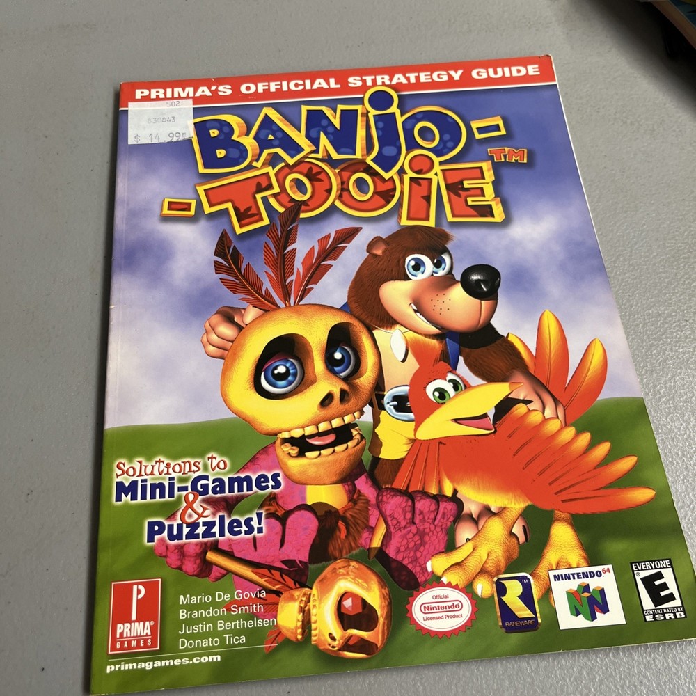 Banjo-Tooie PRIMA Official Strategy Guide N64 Nintendo 64. NO POSTER ~ Used