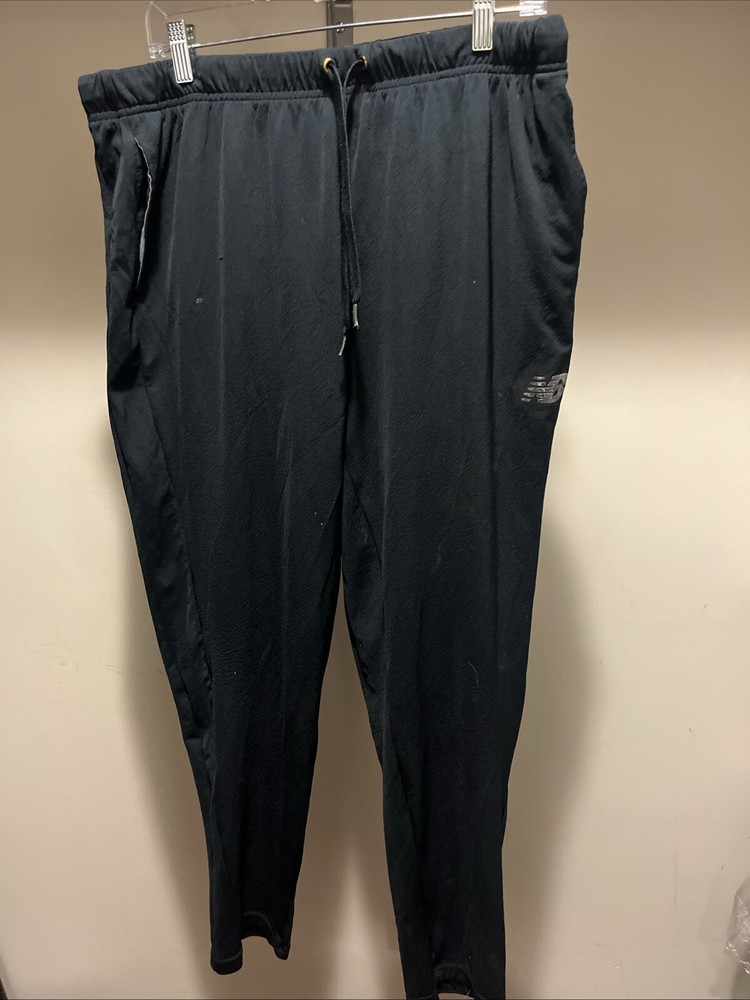 New Balance Men's Sweatpants Drawstring Side Pockets Black Men’s Extra Large