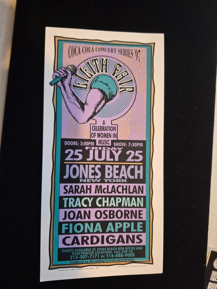 LILITH FAIR-JONES BEACH NYC- CONCERT HANDBILL- 4x8.5