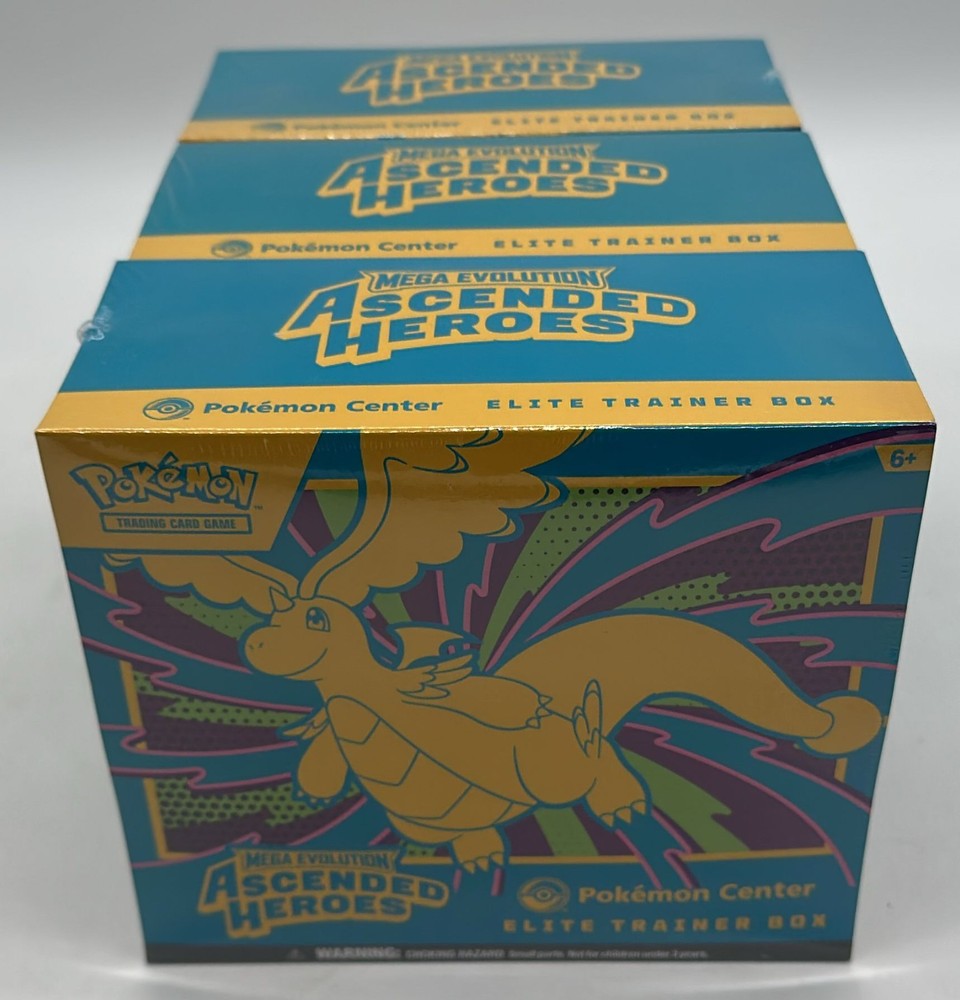 Lot of (3) Pokemon Center Ascended Heroes Elite Trainer Boxes SEALED PC ETBPROBSTEIN123 is actively accepting CONSIGNMENTS !!