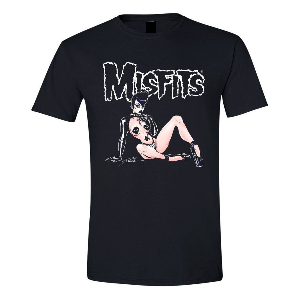 Misfits Fiendish Pin-Up Unisex T-shirt Heavy Cotton Reprint
