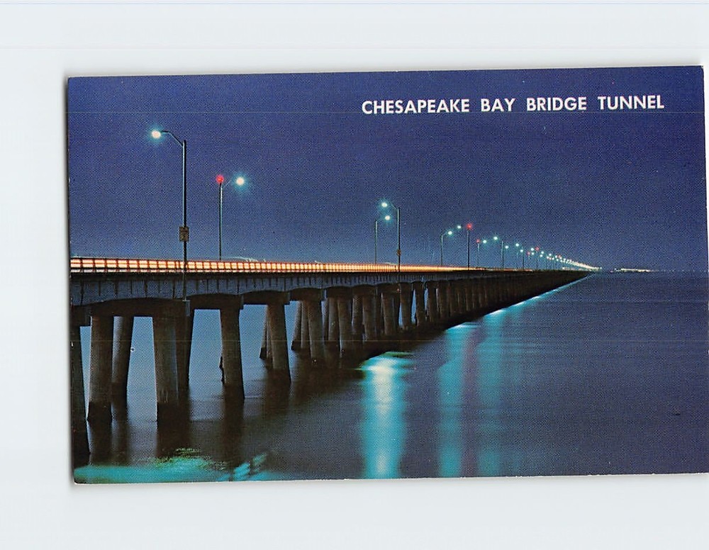 Postcard Chesapeake Bay Bridge Tunnel Virginia Beach Virginia USA