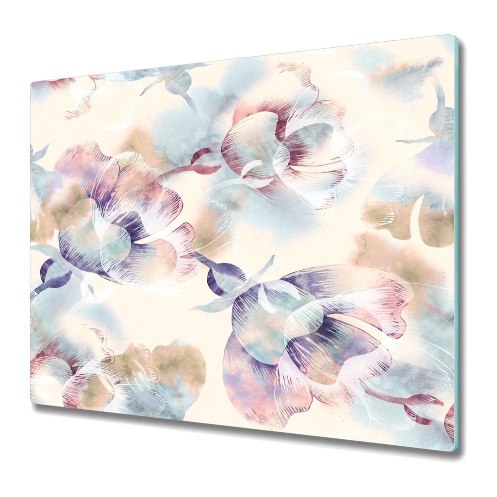 Glass Surface Protector Worktop saver Floral Dream Watercolour 60x52