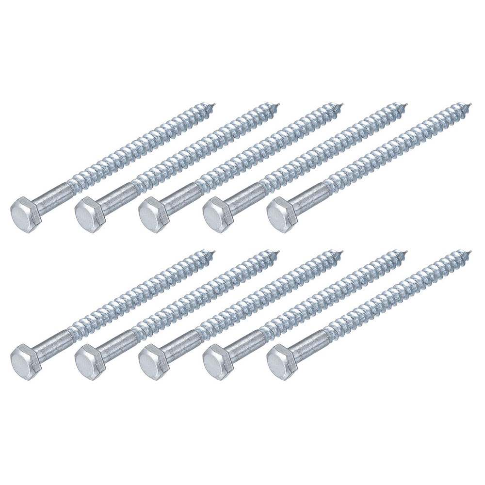 Hex Lag Screws (M8x120mm)15Pcs, Carbon Steel Self-Tapping Wood Bolts