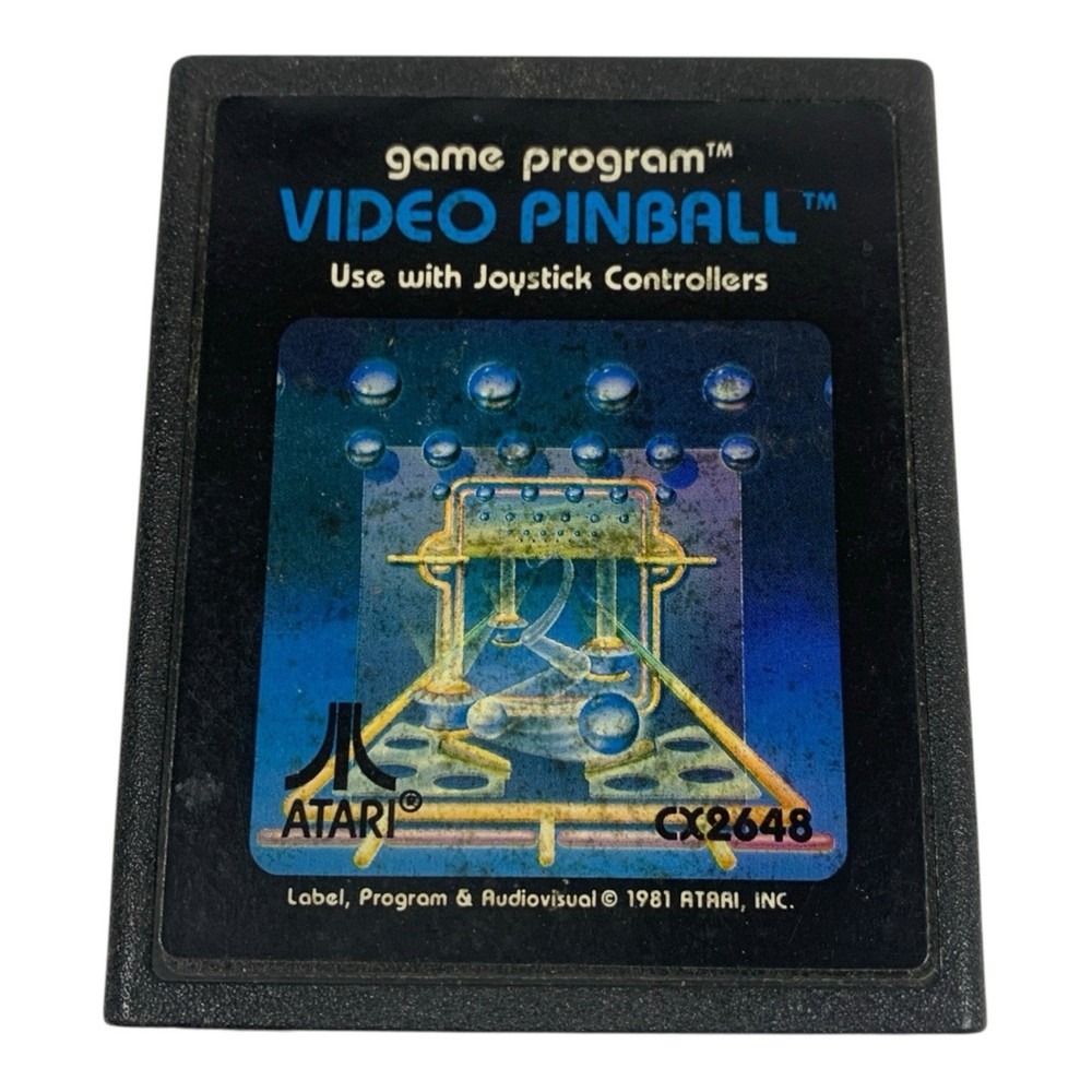 Vintage Atari 2600 Game Cartridge - Video Pinball (1981) - CX2648 - Tested