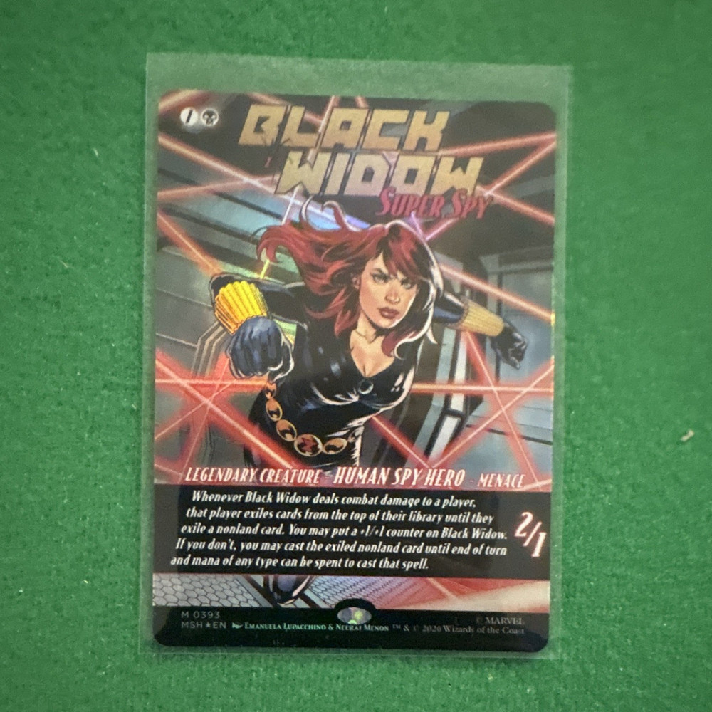 Wizards of the Coast Black Widow, Super Spy Marvel Full Art Foil Mythic Black EN