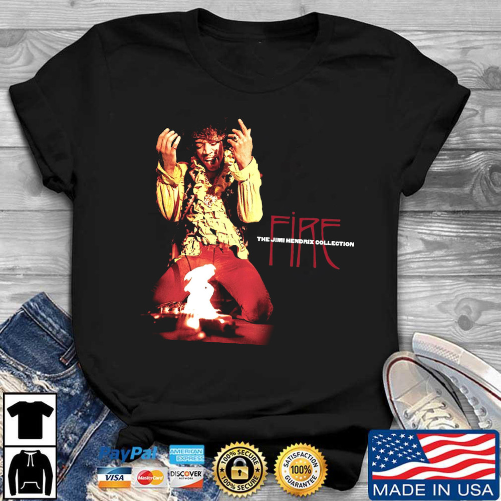 JIMI HENDRIX Fire Collection Shirt black Unisex All size shirt S068
