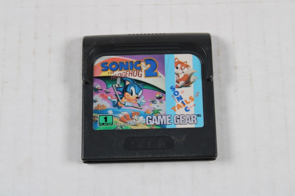 Sonic the Hedgehog 2  + Sonic Tails (Sega Game Gear, 1992) cart only, authentic