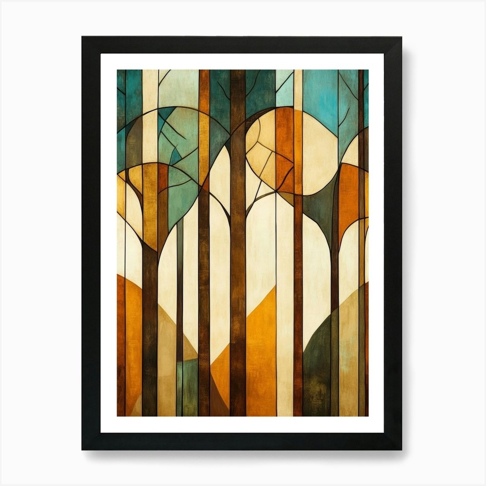 Abstract Tree Art Print Framed Canvas Wall Decor Picture-image