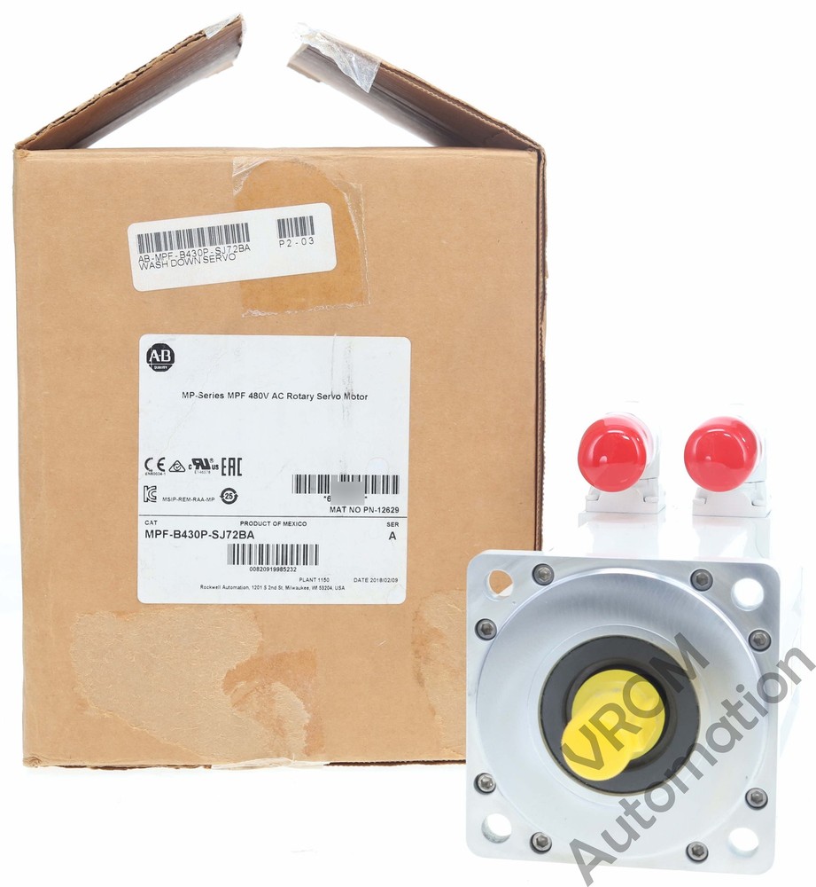 Surplus Allen Bradley MPF-B430P-SJ72BA /A KINETIX Food Grade 2.0HP AC Servo Moto-image