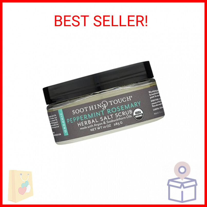 Soothing Touch Scrub Organic Salt Herbal, Peppermint Rosemary, 10 Ounce