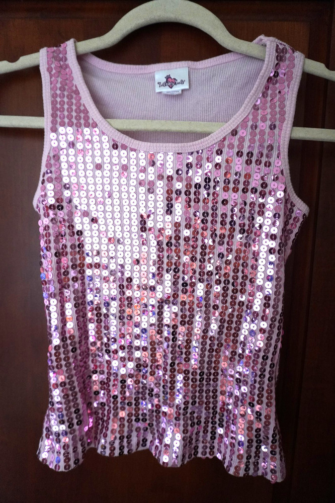 Y2K Club Libby Lu Girls Small Infants Pink Sequin Tank XS