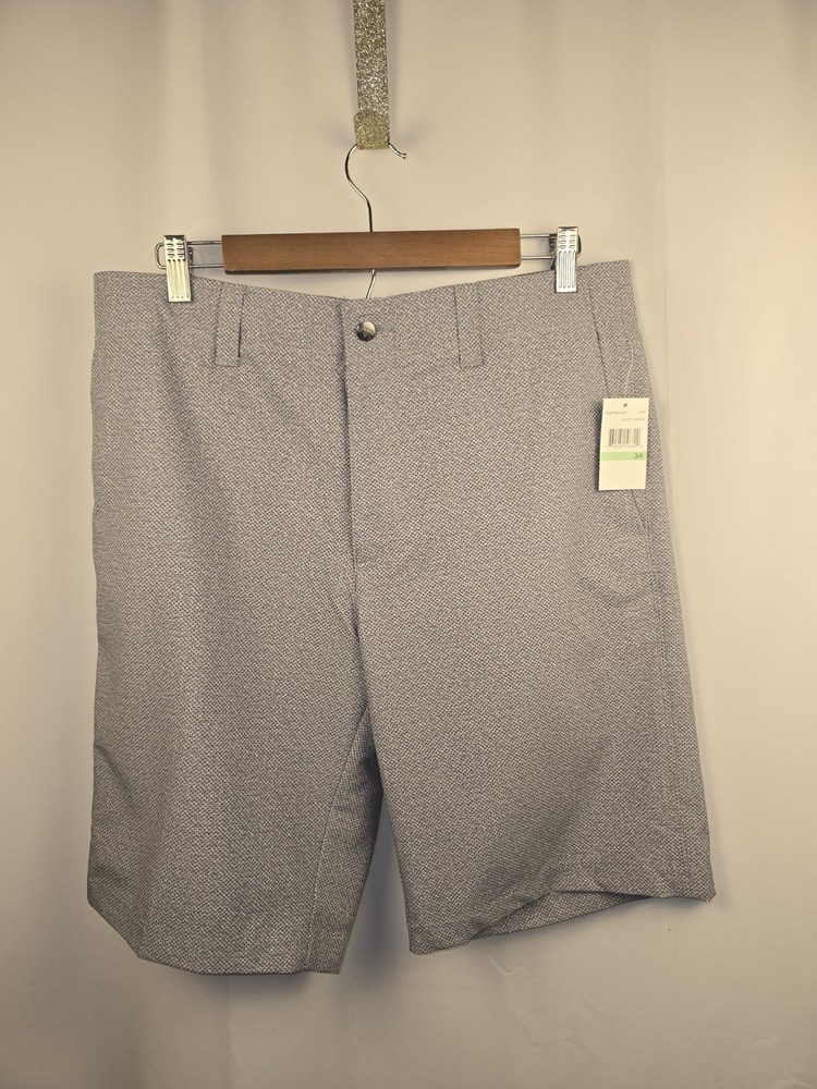 Men's NWT Callaway V Gray Stretch Waistband Performance Shorts Preppy Size 34W