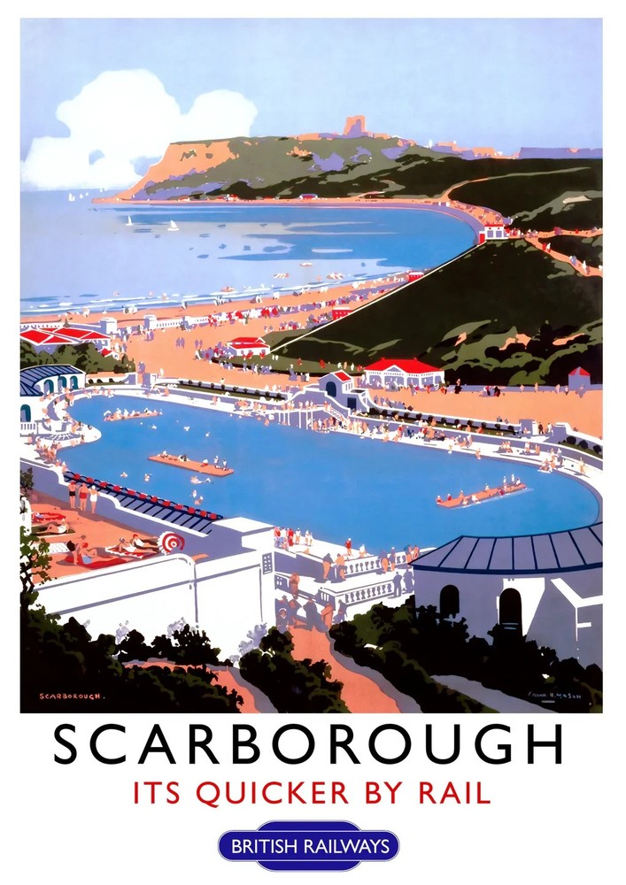 Scarborough British Railways Britain Vintage Travel Poster Print