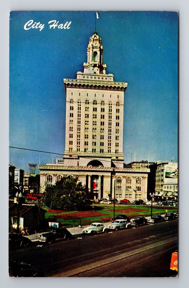 Oakland CA-California, City Hall, Antique, Vintage Souvenir Postcard