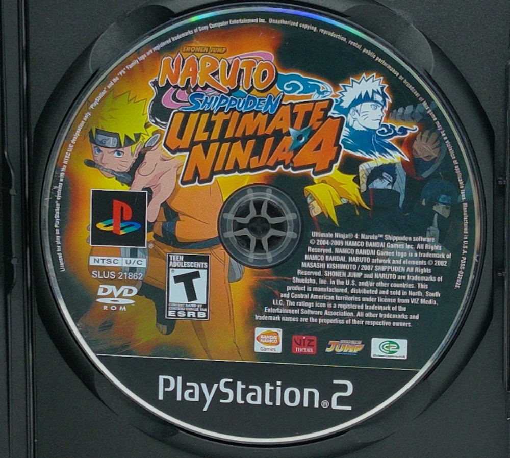 Ultimate Ninja 4: Naruto Shippuden (Sony PlayStation 2 PS2) - Disc Only & Tested