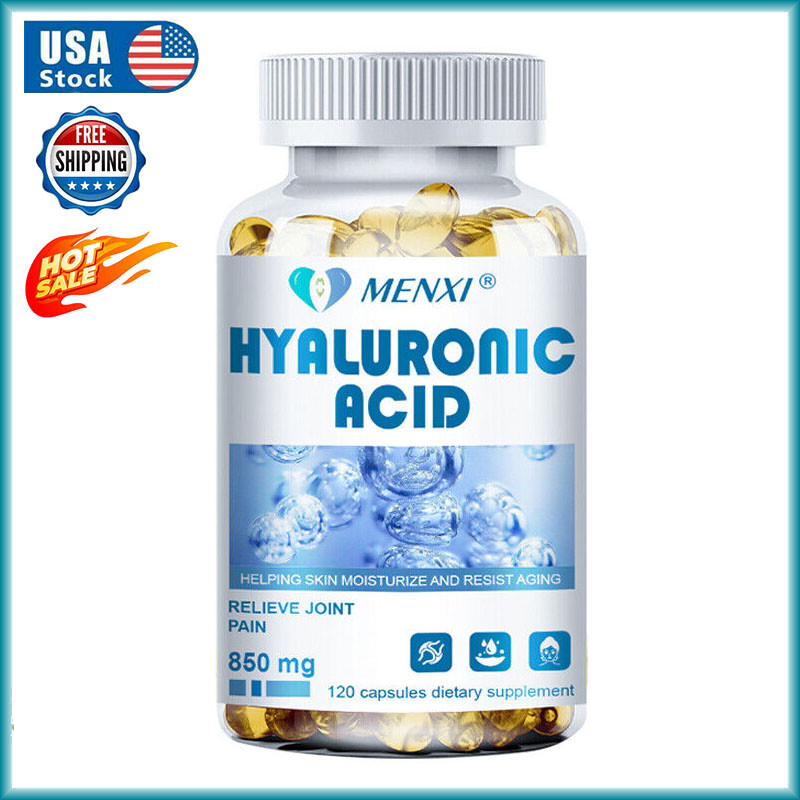 Hyaluronic Acid Supplement Joints Support Help Reduce Wrinkles Skin Health 120P