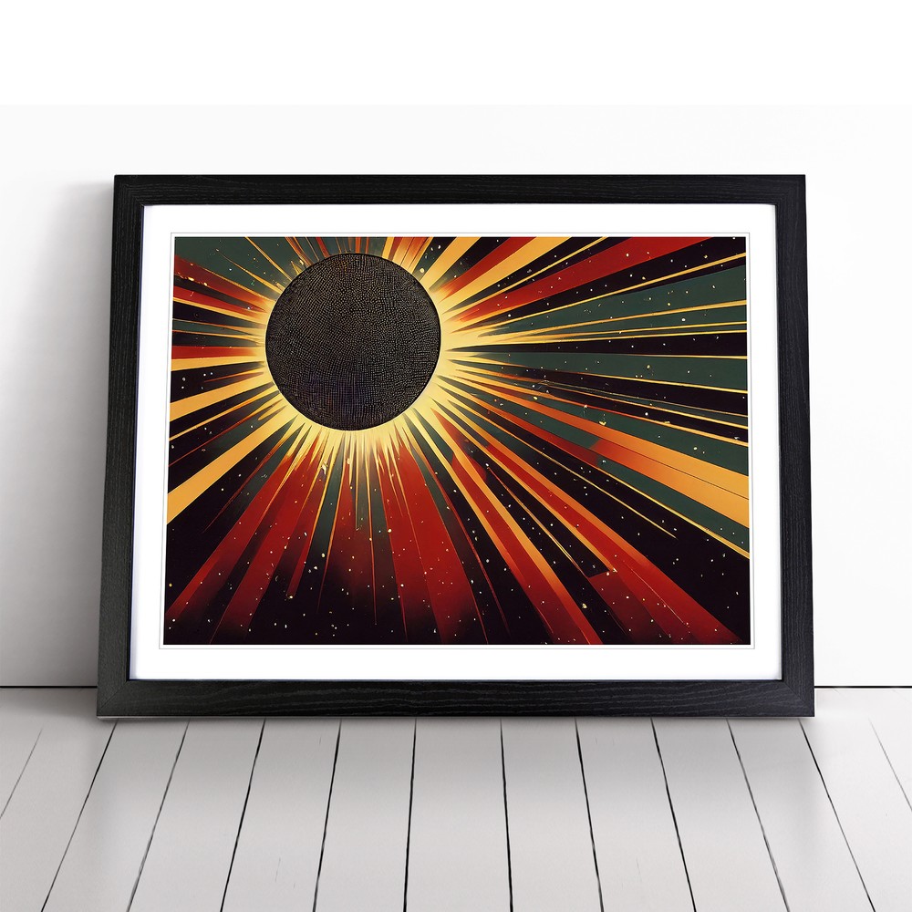 Abstract Sunset Sun Vol.1 Wall Art Print Framed Canvas Picture Poster Decor