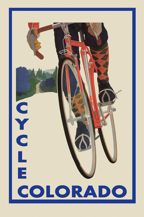 Bicycle Bike Cycles Colorado Sport Tourism Vintage Poster Repro FREE SHIP in USA