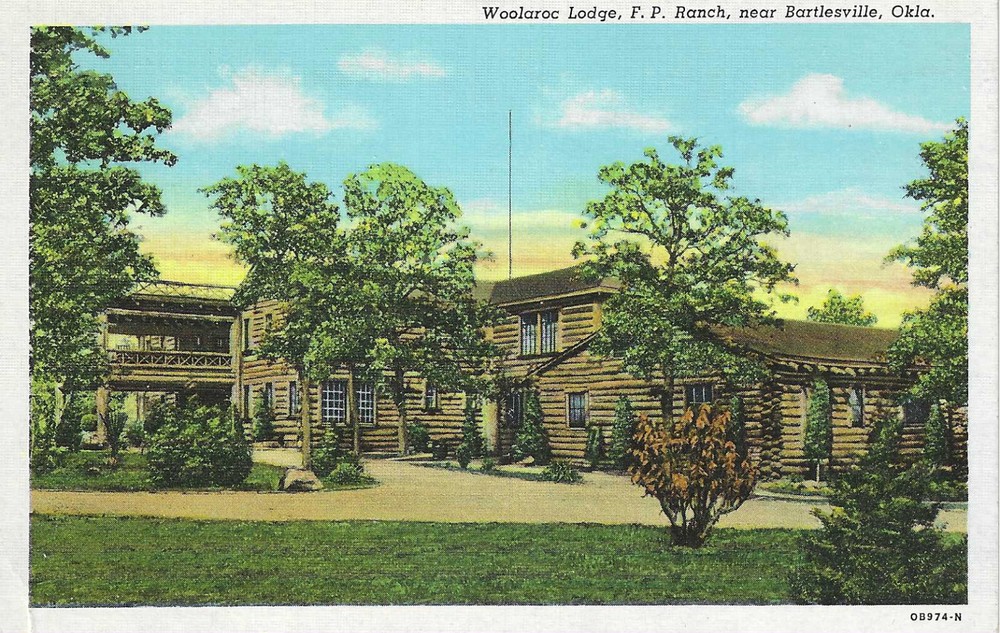 Woolaroc Lodge, F.P. Ranch Bartlesville Oklahoma OK Linen Postcard Unposted