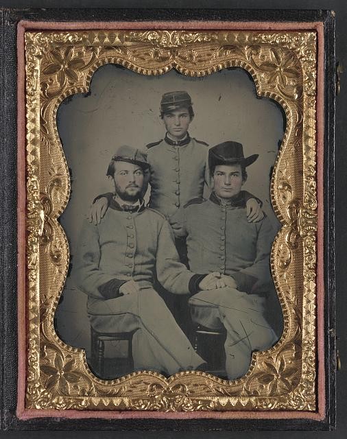 Unidentified Soldiers,Confederate Artillerymen Uniforms,American Civil War