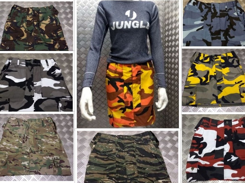 Military Style Combat Cargo Skirts Camo / Multicam All Sizes NEW