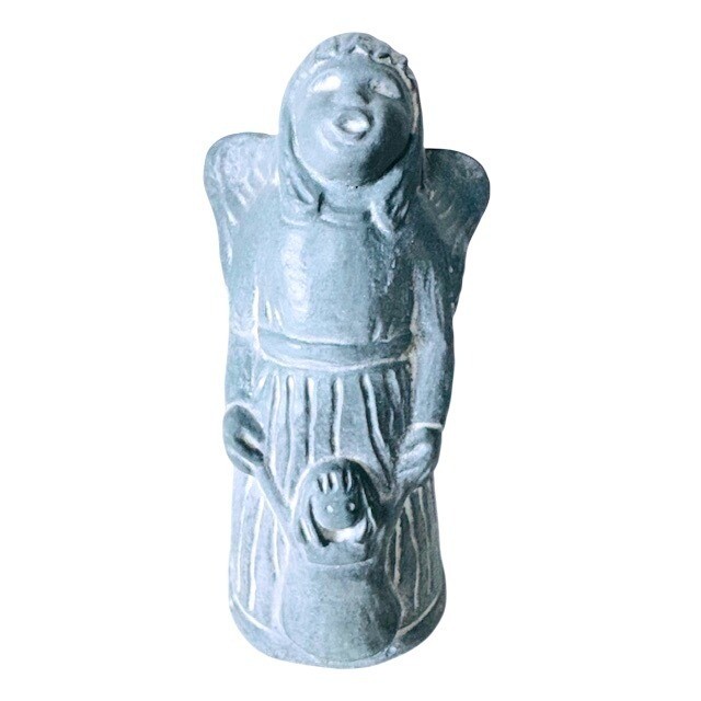 Isabel Bloom Singing Angel with Child Concrete Sculpture Vintage 1992 Signed