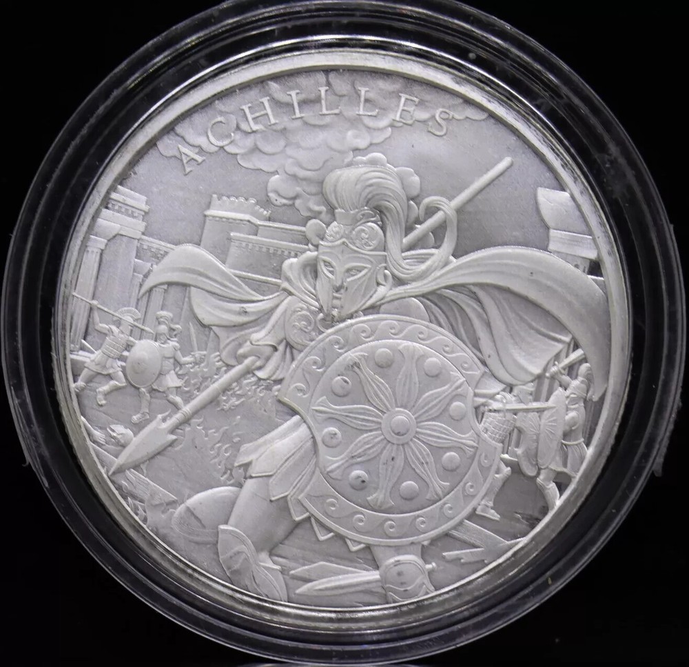 Legendary Warriors Achilles 1oz .999 Fine Silver Round-image