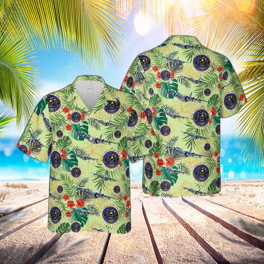Alaska Air National Guard 176th Wing 211th Rescue Squadron Tropical Shirt