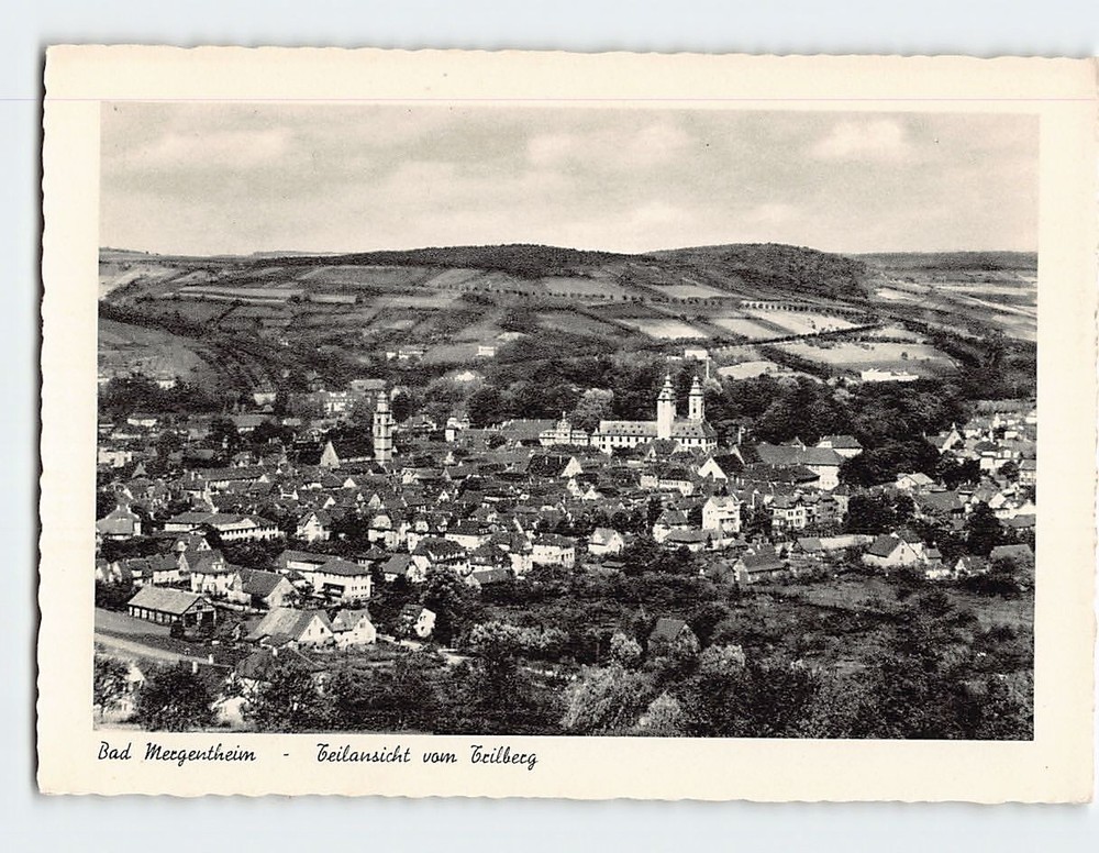 Postcard Aerial View Bad Mergentheim Germany