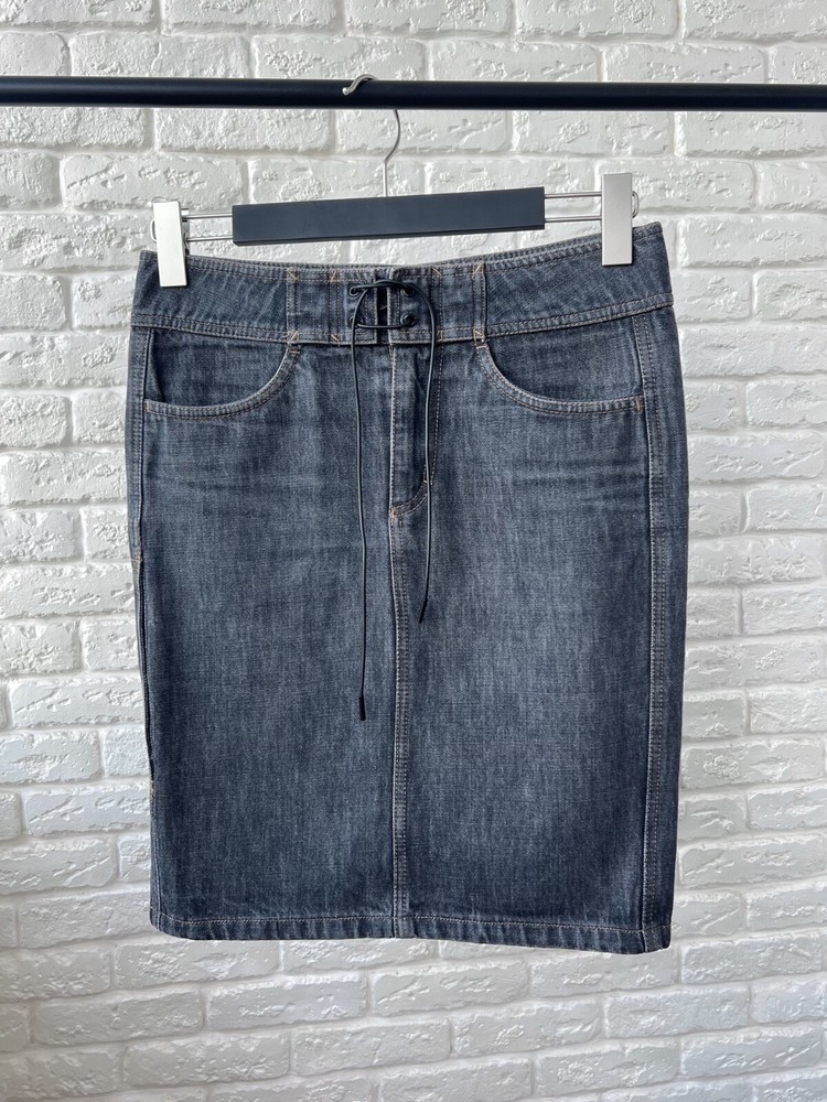 Gucci Gray Denim Jean Skirt Women's Size 40 Italy