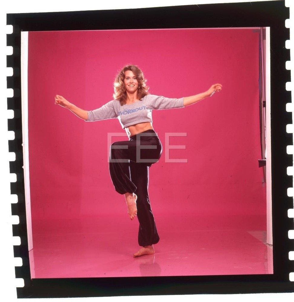 Jane Fonda Workout Movie Actress Model Harry Langdon Transparency w/rights 349D