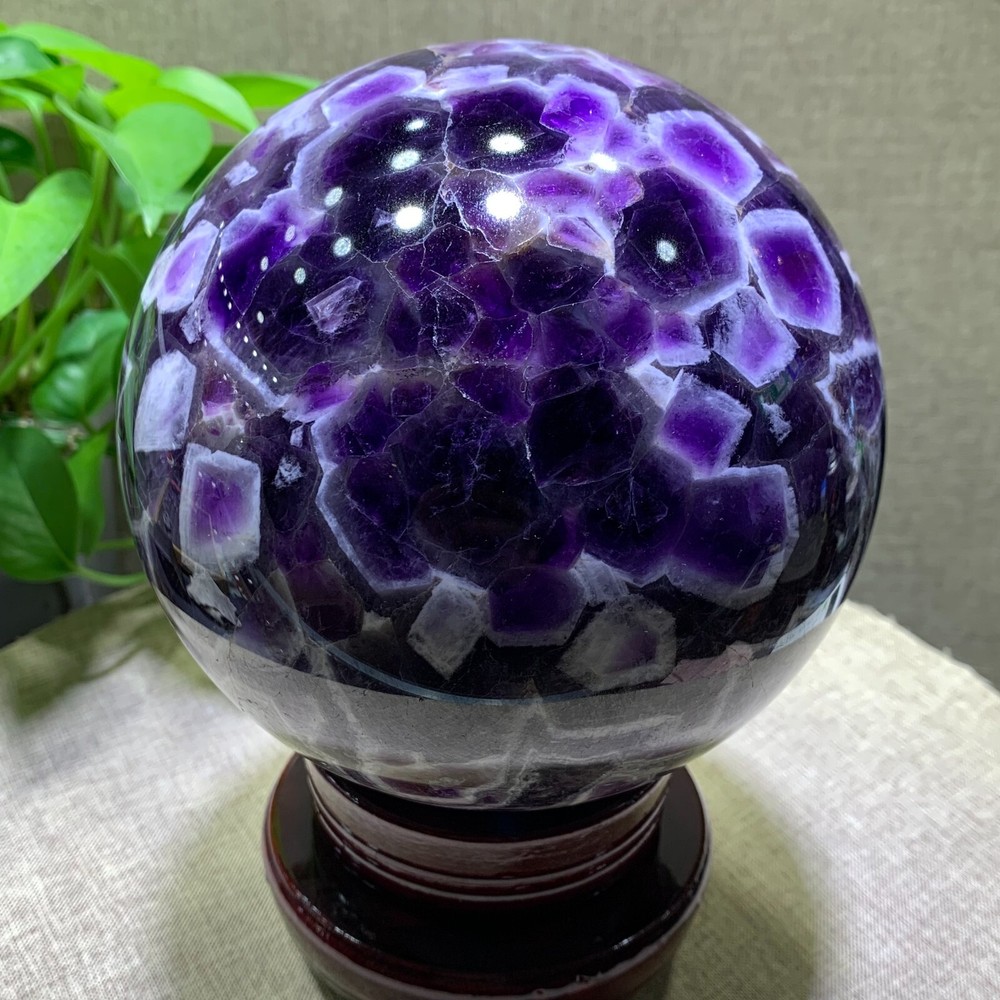 7.28LB Top Natural dreamy amethyst Quartz Sphere Quarzt Crystal Ball reiki heal