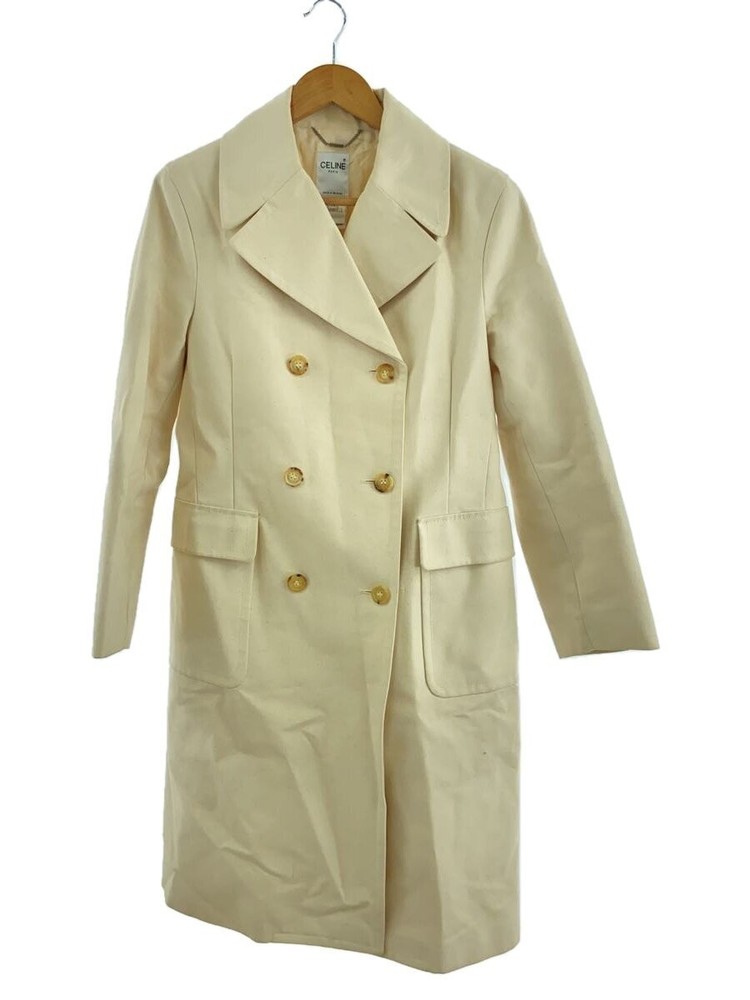 Celine Trench Coat/40/Cotton/Ivo/Plain 20501