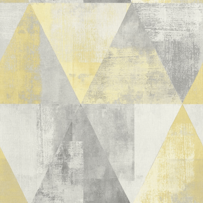 Abstract Art Printed Canvas Wall Art Yellow Grey Solid Pine Frame Ready To Hang-image