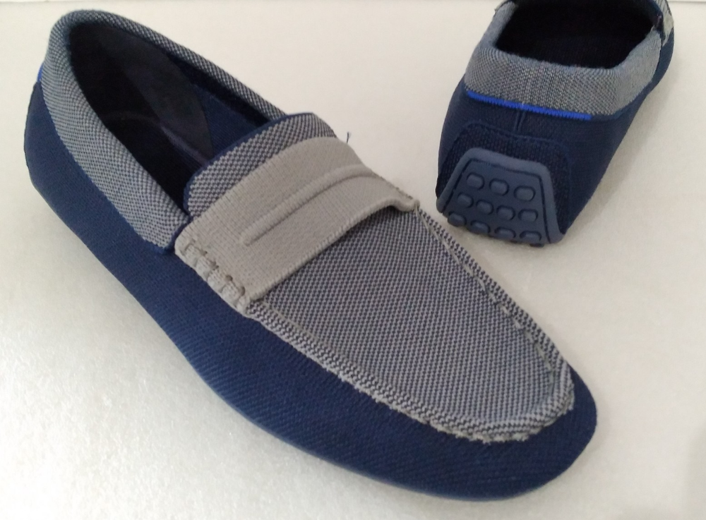 ROTHY'S The Driving Loafer Amalfi Blue Loafers Slip On Men's Size 9.5
