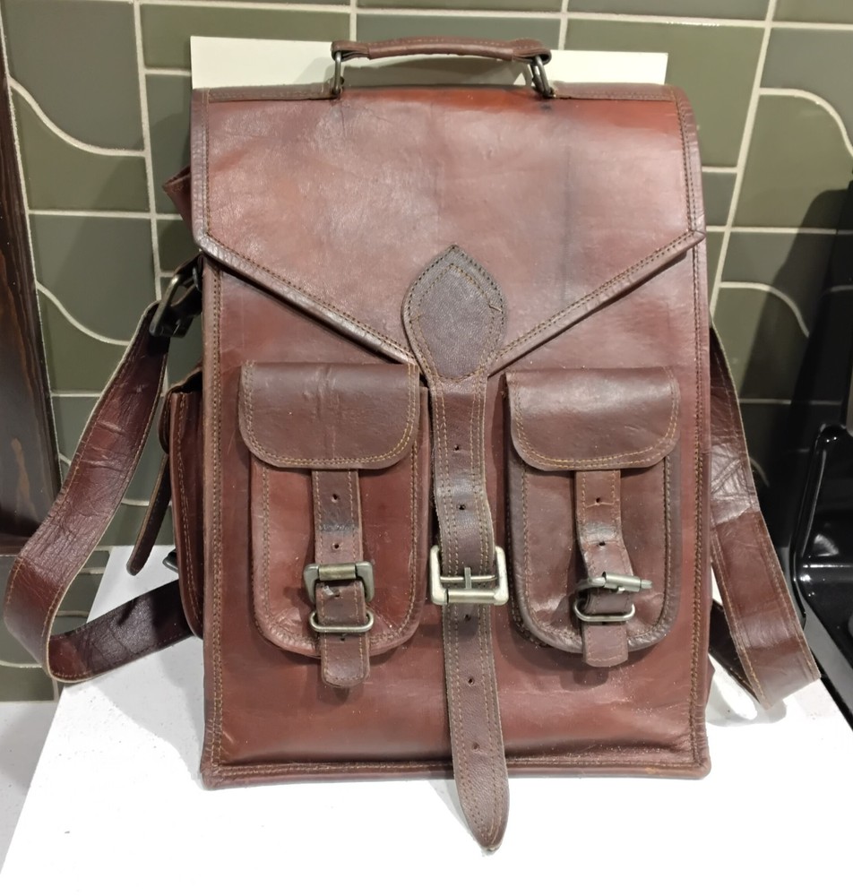 Leather Vintage Brown Crossbody/Messenger Bag