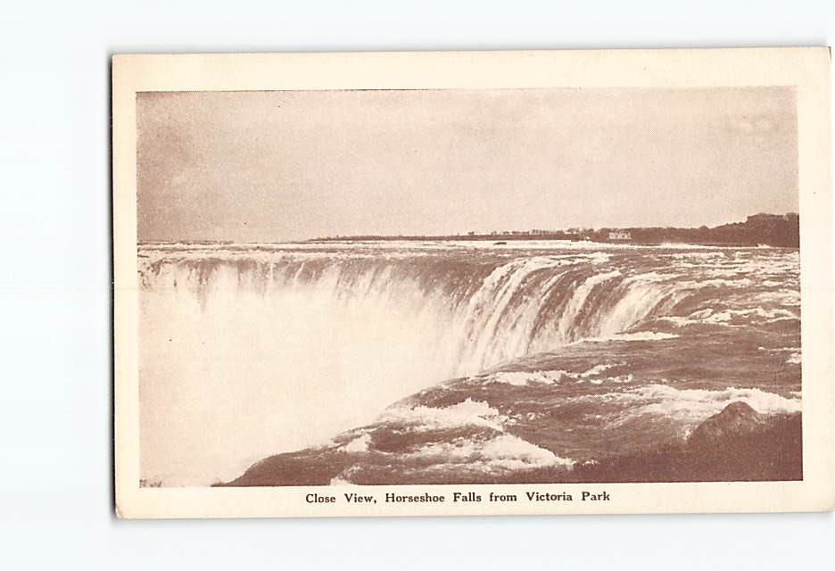 Postcard Close View Horseshoe Falls from Victoria Park Niagara Falls Canada