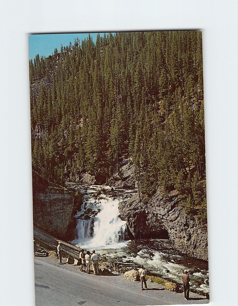 Postcard The Firehole Falls Yellowstone National Park Wyoming USA