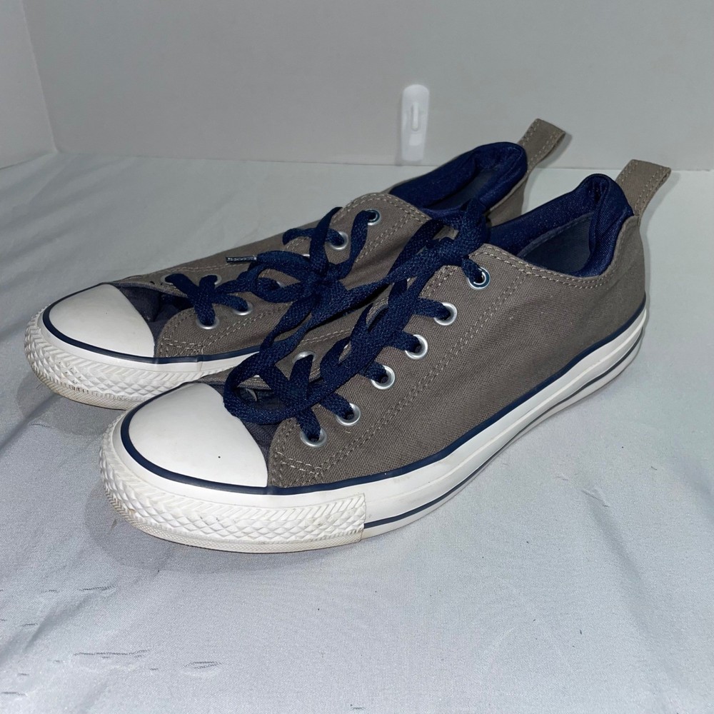 Converse Chuck Taylor All Star Low Top Grey Navy Sneakers 137695F M 8 10