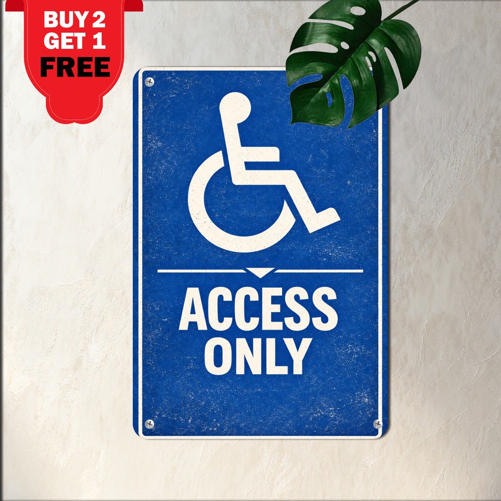 ADA Approved Handicap Parking Sign Weatherproof Aluminum 8x12 Metal Plaque