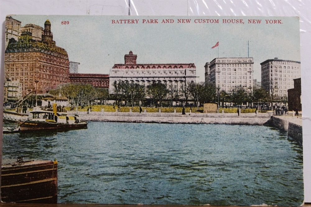 New York NY NYC Custom House Battery Park Postcard Old Vintage Card View Post PC