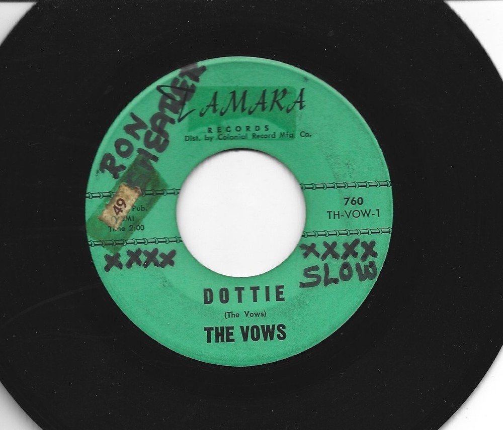 Doowop  R&B 45 - Vows -   Dottie  /  The Things You Do To Me - Hear 1964 Tamara