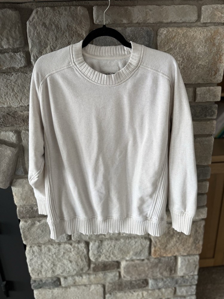 Aerie Oversized Down to Earth Beige Crewneck Women’s Sweatshirt - Size X-Small